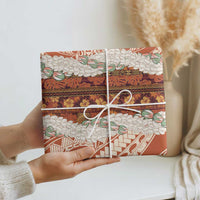 Aloha Hawaii Mikioi Lei Wrapping Paper Beige Tropical Flower Pattern - Polynesian Pride