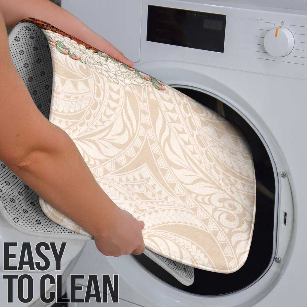 Aloha Hawaii Mikioi Lei Bathroom Set Cattail Red Tropical Flower Pattern - Polynesian Pride