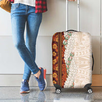 Aloha Hawaii Mikioi Lei Luggage Cover Cattail Red Tropical Flower Pattern - Polynesian Pride