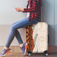 Aloha Hawaii Mikioi Lei Luggage Cover Cattail Red Tropical Flower Pattern - Polynesian Pride