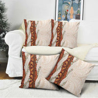 Aloha Hawaii Mikioi Lei Pillow Cover Cattail Red Tropical Flower Pattern - Polynesian Pride