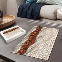 Aloha Hawaii Mikioi Lei Puzzle Cattail Red Tropical Flower Pattern - Polynesian Pride