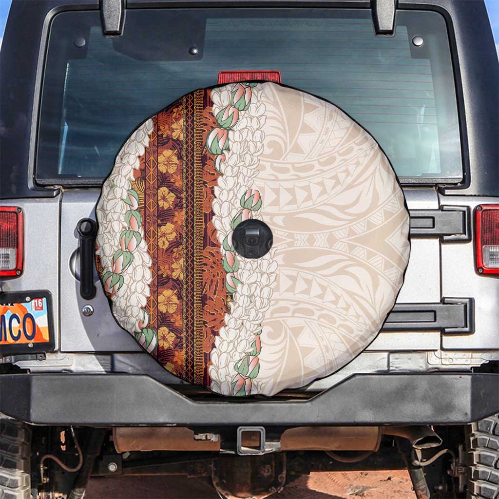 Aloha Hawaii Mikioi Lei Spare Tire Cover Cattail Red Tropical Flower Pattern - Polynesian Pride