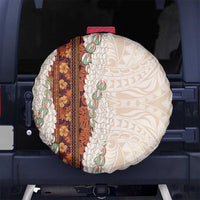 Aloha Hawaii Mikioi Lei Spare Tire Cover Cattail Red Tropical Flower Pattern - Polynesian Pride