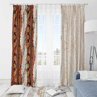 Aloha Hawaii Mikioi Lei Window Curtain Cattail Red Tropical Flower Pattern LT14 - Polynesian Pride