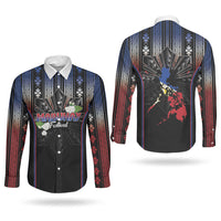Mabuhay Philippines Festival Couples Matching Summer Maxi Dress and Long Sleeve Button Shirt Filipino Map Sampaguita Igorot Pattern LT14 - Polynesian Pride