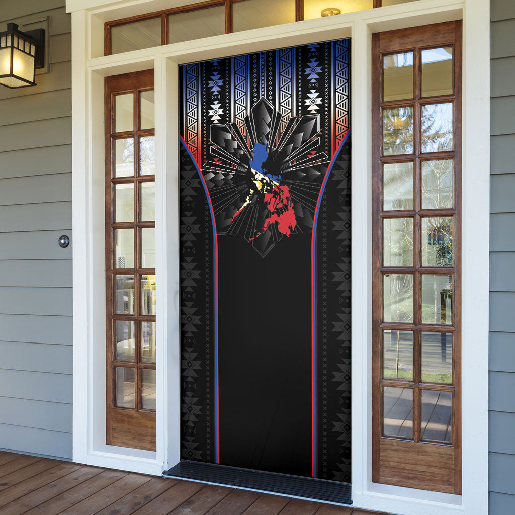 Mabuhay Philippines Festival Door Cover Filipino Map Sampaguita Igorot Pattern LT14 - Polynesian Pride