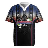 Mabuhay Philippines Festival Rugby Jersey Filipino Map Sampaguita Igorot Pattern LT14 Black - Polynesian Pride