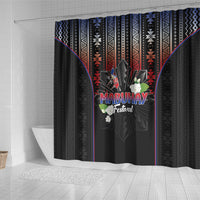 Mabuhay Philippines Festival Shower Curtain Filipino Map Sampaguita Igorot Pattern LT14 - Polynesian Pride