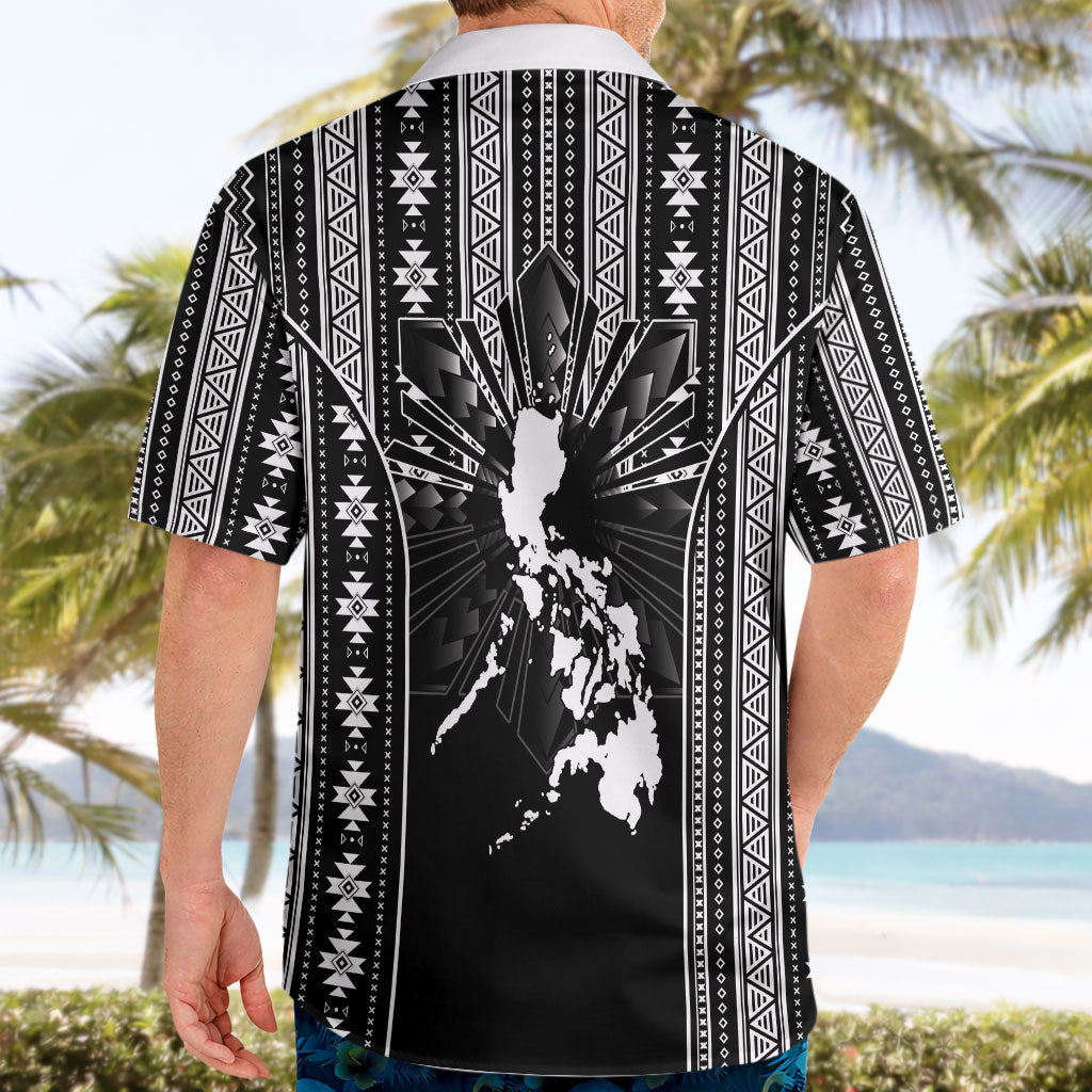Mabuhay Philippines Festival Hawaiian Shirt Filipino Map Black White Igorot Pattern LT14 - Polynesian Pride