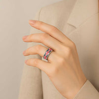 New Zealand Patiki Kowhaiwhai Motif Classic Ring - Polynesian Pride