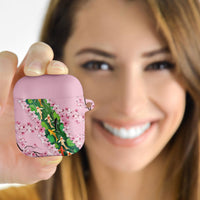 Koi Fish Sakura Japan AirPods Case Eternal Flow Cherry Blossom Seigaiha Pattern
