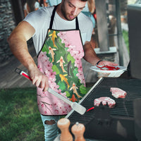 Koi Fish Sakura Japan Apron Eternal Flow Cherry Blossom Seigaiha Pattern