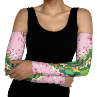 Koi Fish Sakura Japan Arm Sleeves Eternal Flow Cherry Blossom Seigaiha Pattern