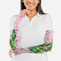 Koi Fish Sakura Japan Arm Sleeves Eternal Flow Cherry Blossom Seigaiha Pattern
