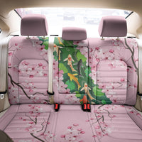 Koi Fish Sakura Japan Back Car Seat Cover Eternal Flow Cherry Blossom Seigaiha Pattern