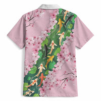 Koi Fish Sakura Japan Hawaiian Shirt Eternal Flow Cherry Blossom Seigaiha Pattern