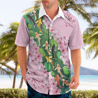 Koi Fish Sakura Japan Hawaiian Shirt Eternal Flow Cherry Blossom Seigaiha Pattern