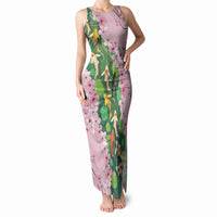 Koi Fish Sakura Japan Tank Maxi Dress Eternal Flow Cherry Blossom Seigaiha Pattern