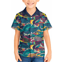 Japan Koinobori Hawaiian Shirt Japanese Koi Flag Waves Pattern