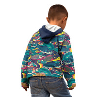 Japan Koinobori Kid Hoodie Japanese Koi Flag Waves Pattern