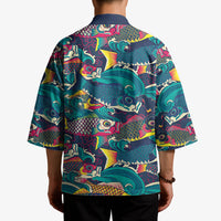 Japan Koinobori Kimono Japanese Koi Flag Waves Pattern