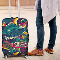 Japan Koinobori Luggage Cover Japanese Koi Flag Waves Pattern