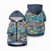Japan Koinobori Pet Hoodie Japanese Koi Flag Waves Pattern