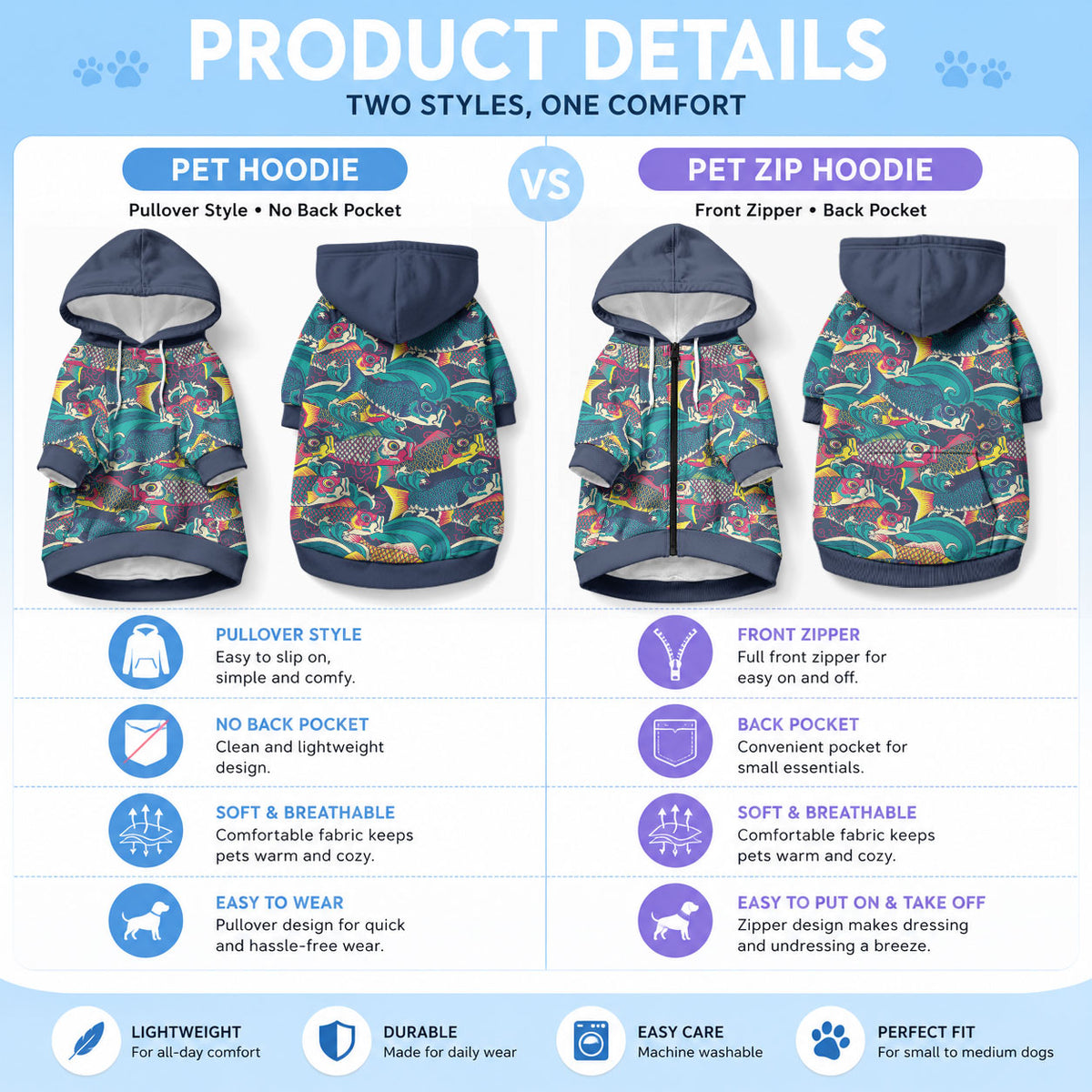 Japan Koinobori Pet Hoodie Japanese Koi Flag Waves Pattern