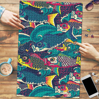 Japan Koinobori Puzzle Japanese Koi Flag Waves Pattern