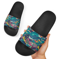 Japan Koinobori Slide Sandals Japanese Koi Flag Waves Pattern