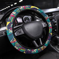 Japan Koinobori Steering Wheel Cover Japanese Koi Flag Waves Pattern
