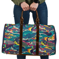 Japan Koinobori Travel Bag Japanese Koi Flag Waves Pattern