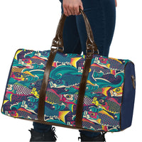 Japan Koinobori Travel Bag Japanese Koi Flag Waves Pattern