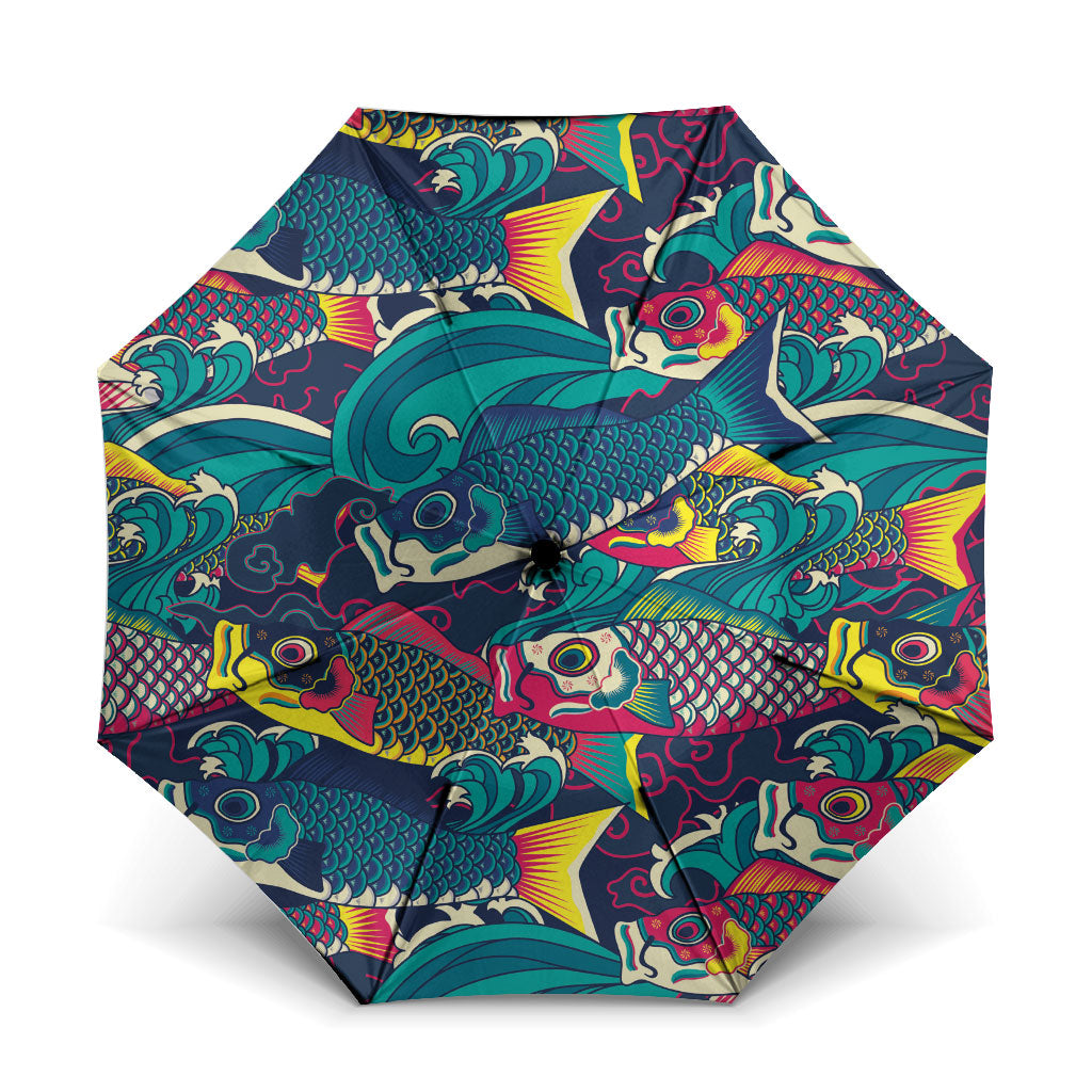 Japan Koinobori Umbrella Japanese Koi Flag Waves Pattern