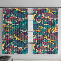 Japan Koinobori Window Curtain Japanese Koi Flag Waves Pattern