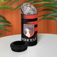Custom New Caledonia Football 4 in 1 Can Cooler Tumbler Allez Les Cagous Polynesian Pattern LT14 - Polynesian Pride