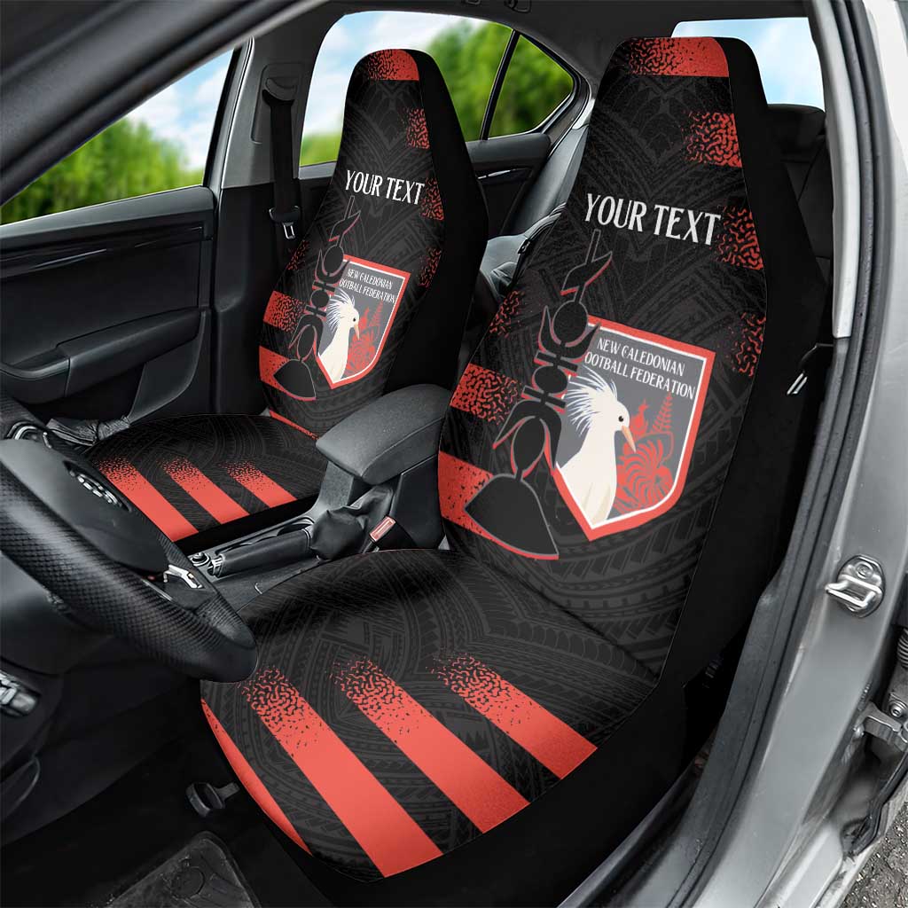 Custom New Caledonia Football Car Seat Cover Allez Les Cagous Polynesian Pattern
