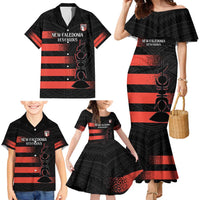 Custom New Caledonia Football Family Matching Mermaid Dress and Hawaiian Shirt Allez Les Cagous Polynesian Pattern LT14 - Polynesian Pride
