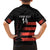 Custom New Caledonia Football Family Matching Off The Shoulder Long Sleeve Dress and Hawaiian Shirt Allez Les Cagous Polynesian Pattern