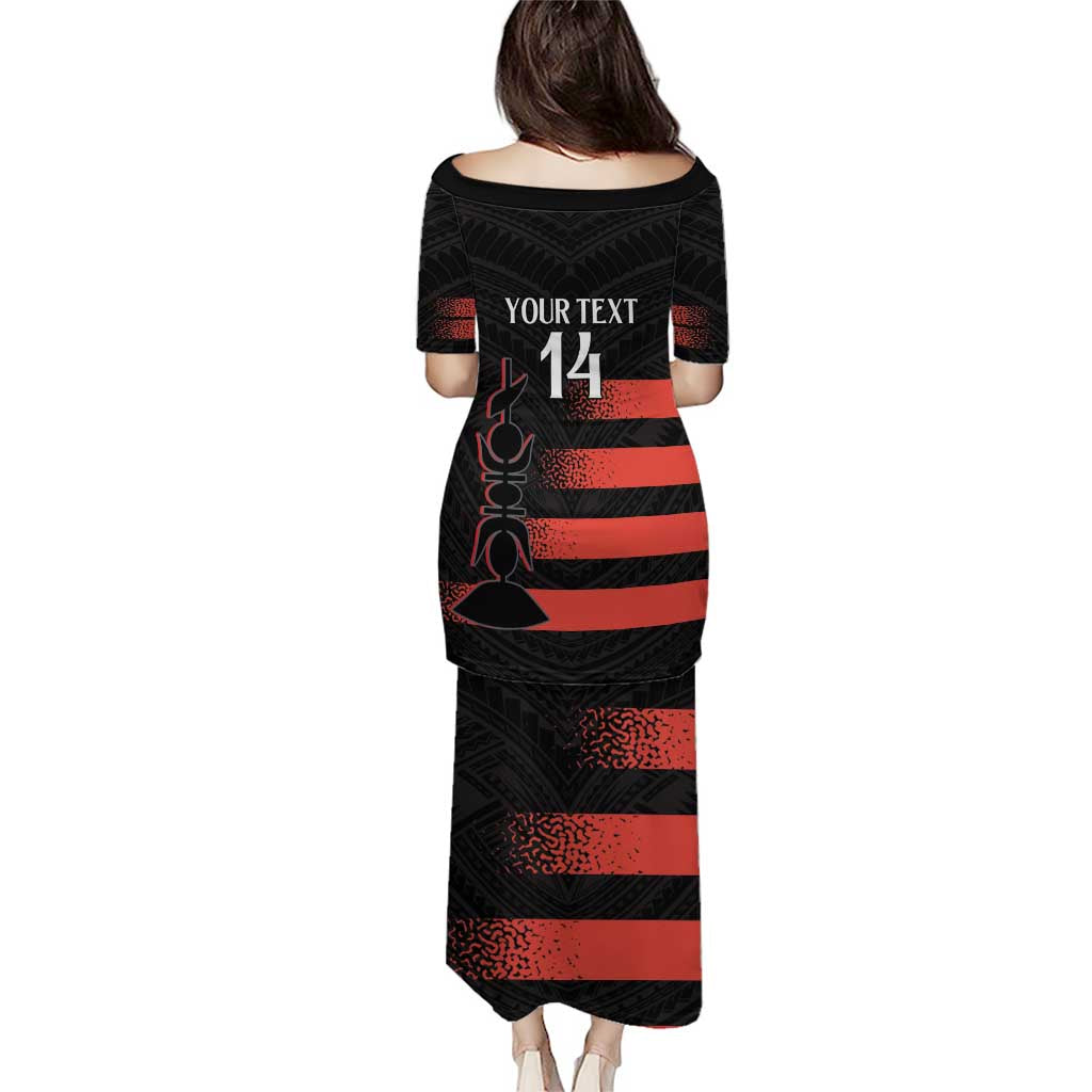 Custom New Caledonia Football Puletasi Allez Les Cagous Polynesian Pattern LT14 - Polynesian Pride