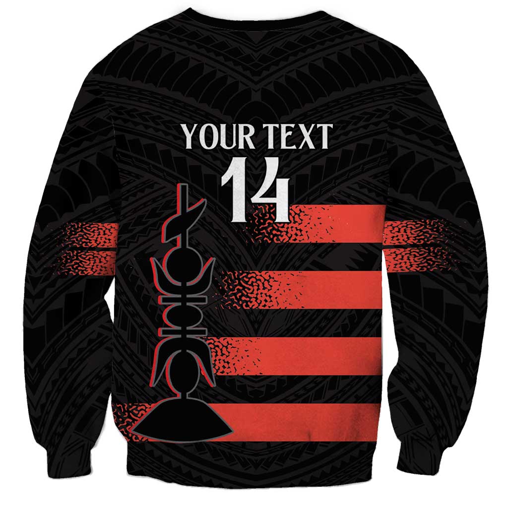 Custom New Caledonia Football Sweatshirt Allez Les Cagous Polynesian Pattern LT14 - Polynesian Pride
