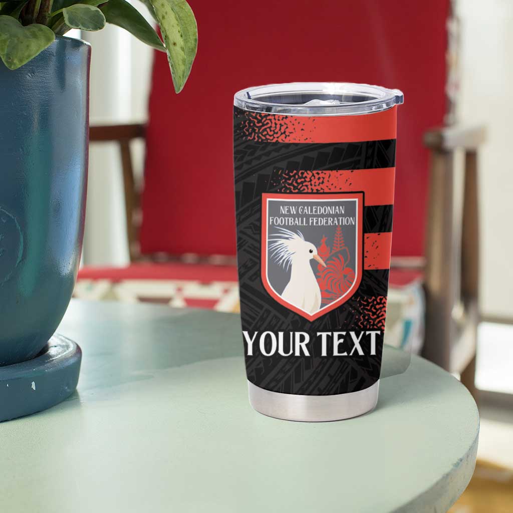 Custom New Caledonia Football Tumbler Cup Allez Les Cagous Polynesian Pattern LT14 - Polynesian Pride