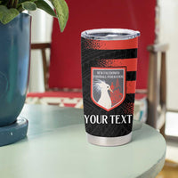 Custom New Caledonia Football Tumbler Cup Allez Les Cagous Polynesian Pattern LT14 - Polynesian Pride