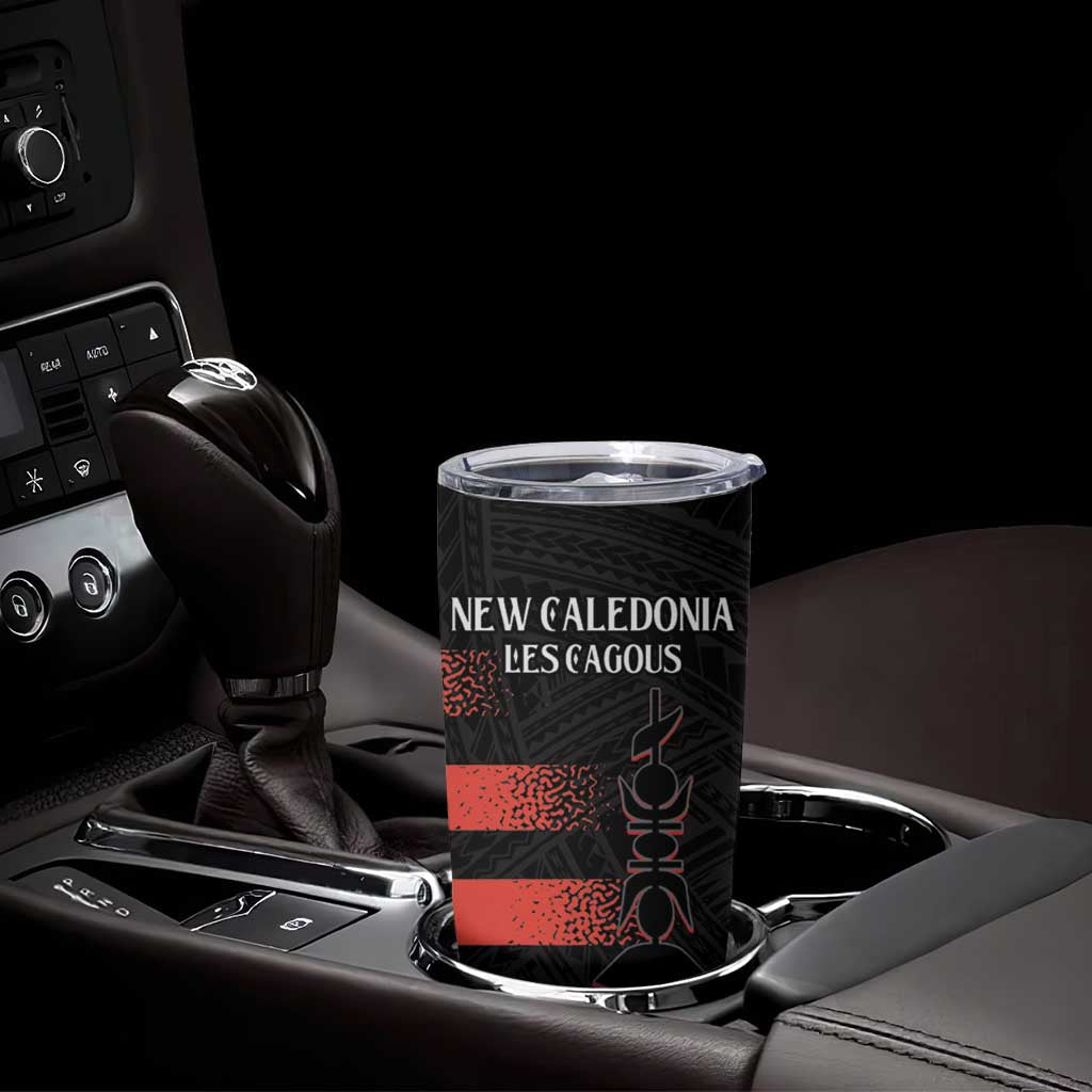 Custom New Caledonia Football Tumbler Cup Allez Les Cagous Polynesian Pattern LT14 - Polynesian Pride