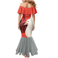 Custom Nouvelle-Caledonie Football Family Matching Mermaid Dress and Hawaiian Shirt Allez Les Cagous Simple Style LT14 - Polynesian Pride