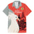 Custom Nouvelle-Caledonie Football Family Matching Off The Shoulder Long Sleeve Dress and Hawaiian Shirt Allez Les Cagous Simple Style