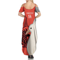 Custom Nouvelle-Caledonie Football Family Matching Summer Maxi Dress and Hawaiian Shirt Allez Les Cagous Simple Style LT14 - Polynesian Pride