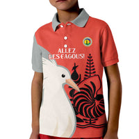 Custom Nouvelle-Caledonie Football Kid Polo Shirt Allez Les Cagous Simple Style LT14 Kid Red - Polynesian Pride