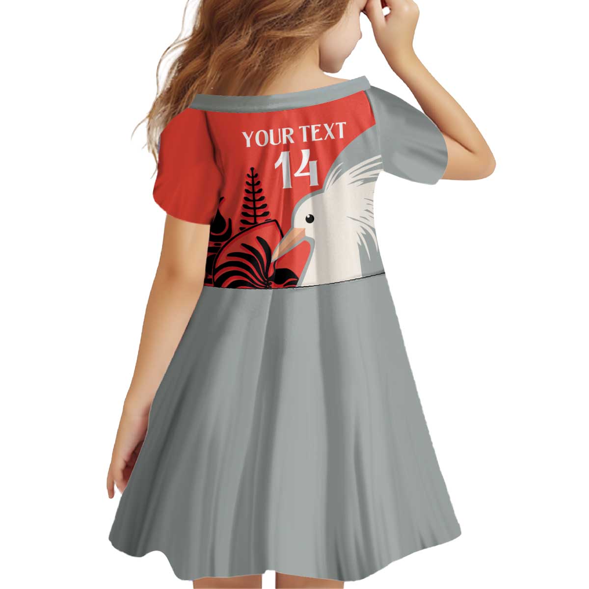 Custom Nouvelle-Caledonie Football Kid Short Sleeve Dress Allez Les Cagous Simple Style LT14 - Polynesian Pride